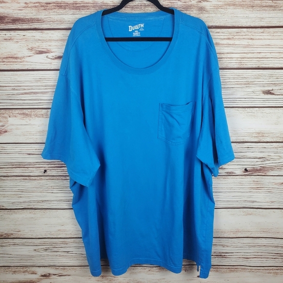 Duluth Trading Mens 4XL Blue Short Sleeve Pocket Longtail T Tee T-Shirt     #155 - Picture 1 of 8